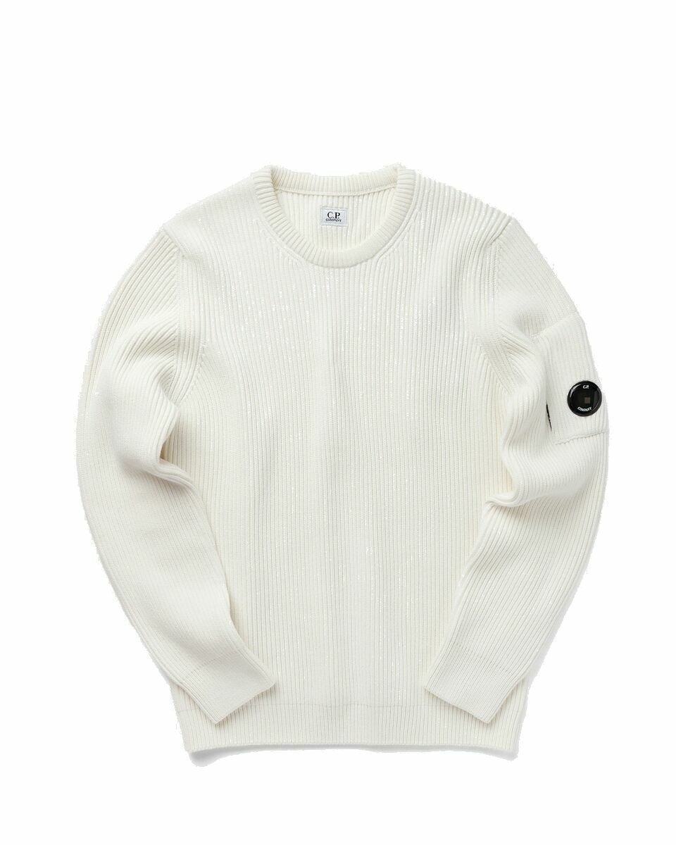 C.P. Company Knitwear Crew Neck White Pullovers C.P. Company