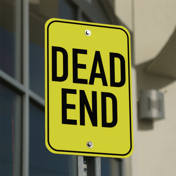 Horizontal Dead End Street Sign - Custom Signs