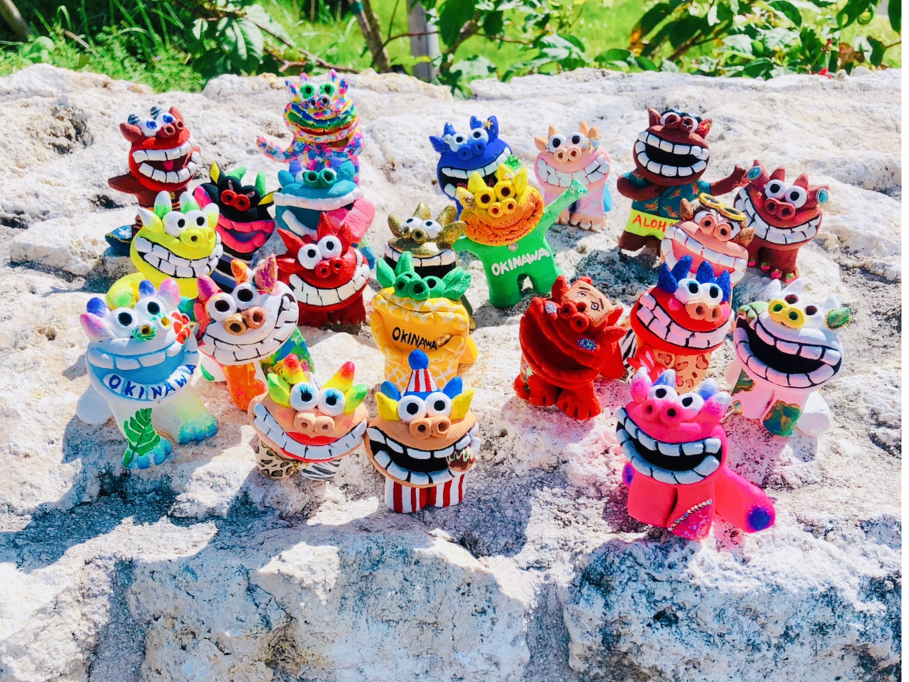 沖縄県北谷町美浜】mini(小)シーサー絵付け体験 ミニ 1体/&Shell