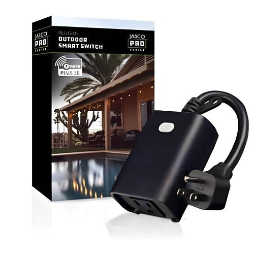 Jasco 76722 Z-Wave Plus Outdoor Plug-In Smart Switch, 1 Outlet, White