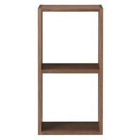 無印良品 スタッキングシェルフ 2段 ウォールナット材 幅42×奥行28.5