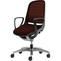 オカムラ ルーチェチェアブラックフレーム肘つき ベージュ 605幅×526