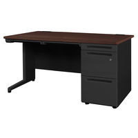 Netforce ナッツ オフィスデスク 片袖机 3段袖 鍵付 幅1400×奥行700mm