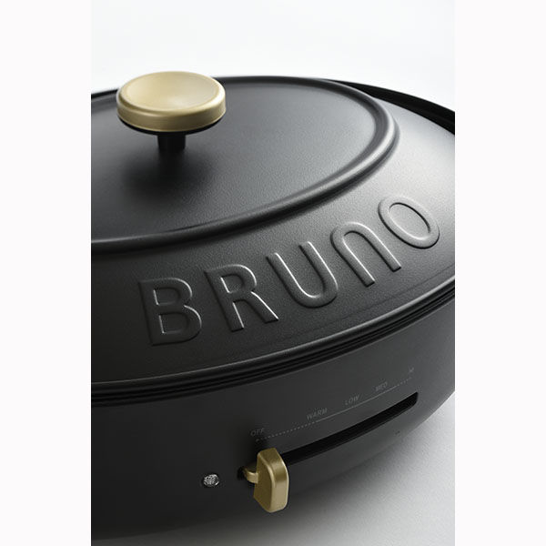 BRUNO オーバルホットプレート(ブラック) BOE053-BK 1台 - アスクル