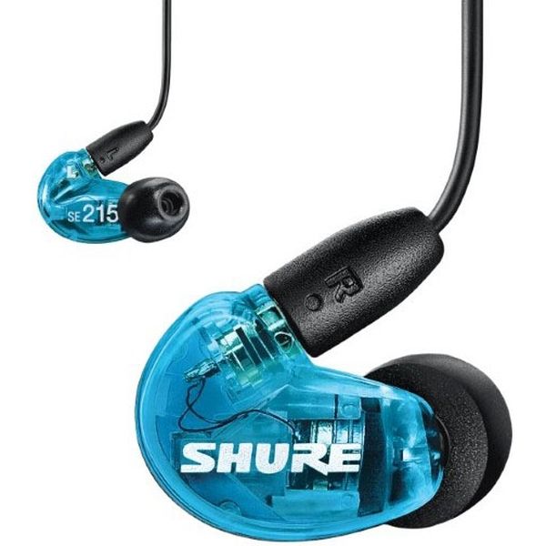 SHURE 高遮音性イヤホン／トランスルーセントブルー（リモコンマイク