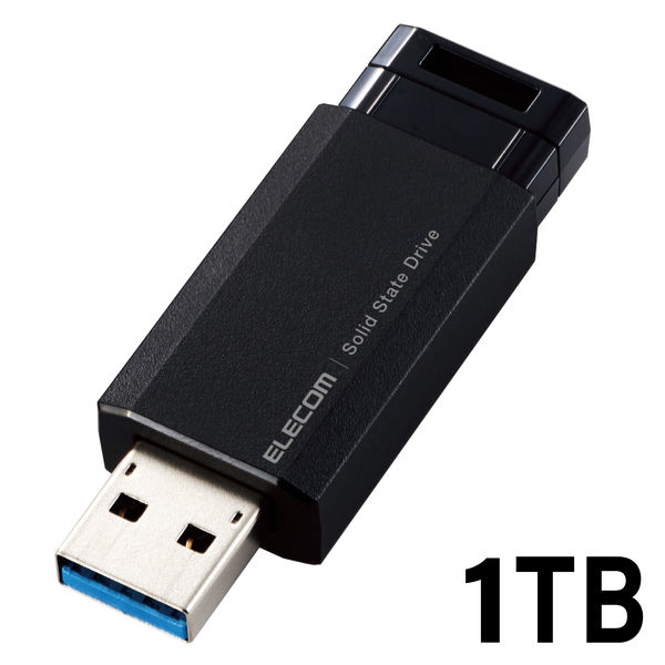 SSD 外付け 1TB ノック式 USB3.2(Gen1) 小型 ブラック ESD-EPK1000GBK