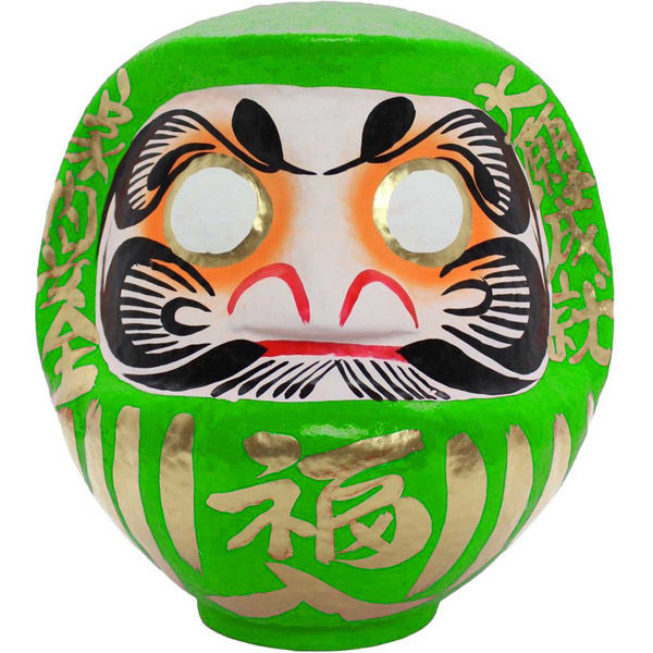 高崎だるま 緑 12号 34×31×33cm 家内安全・大願成就 HKDM-12-GN-1