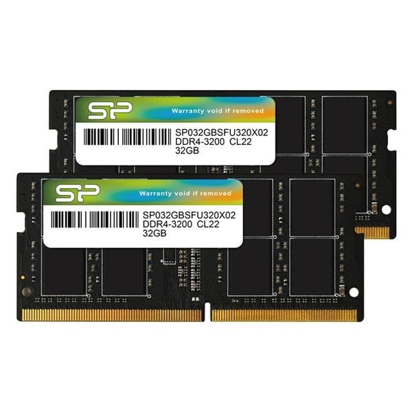 シリコンパワー ノートPC用メモリ DDR4-3200 32GB x 2枚入