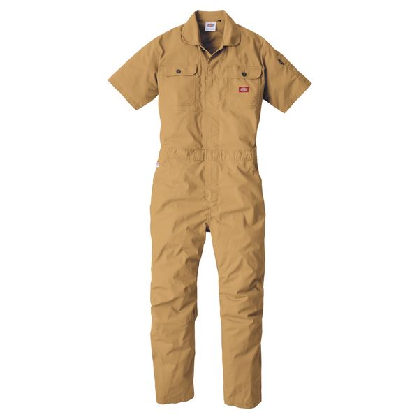 Dickies D-749 ストレッチCVC半袖ツナギ カーキ 3L コーコス信岡 1着
