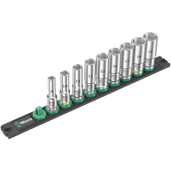 Wera Werk ヴェラ 9点組 ディープソケットセット 3/8SQ レール付