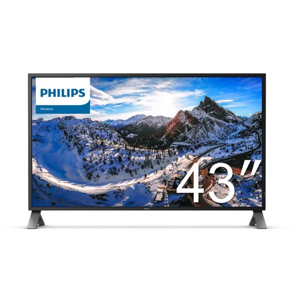フィリップス 43インチ4K液晶モニター 438P1/11 1台 PHILIPS 大型