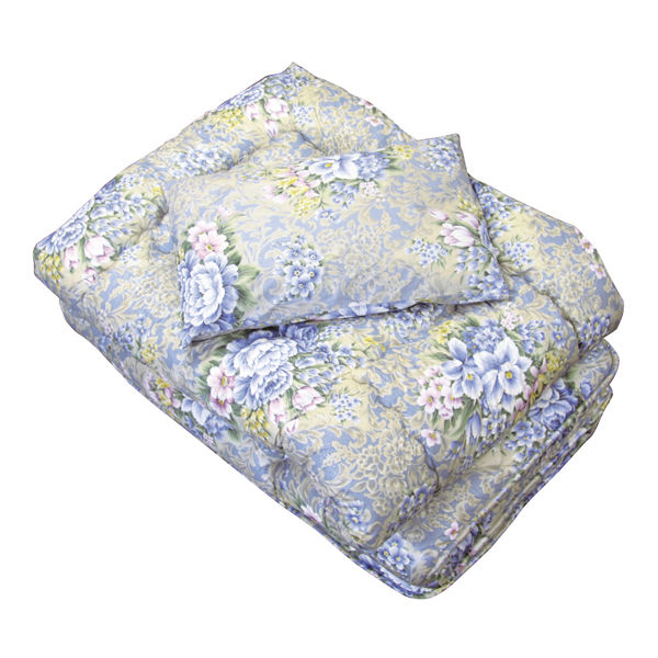 三和製作所 布団 花柄ブルー 00001235 9点セット（直送品） - アスクル