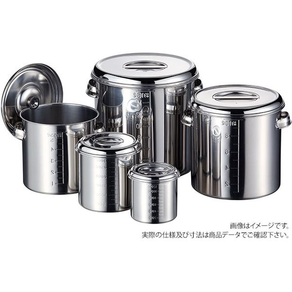 AG18ー8 目盛付深型キッチンポット 10cm（手無） 1個 11010-1