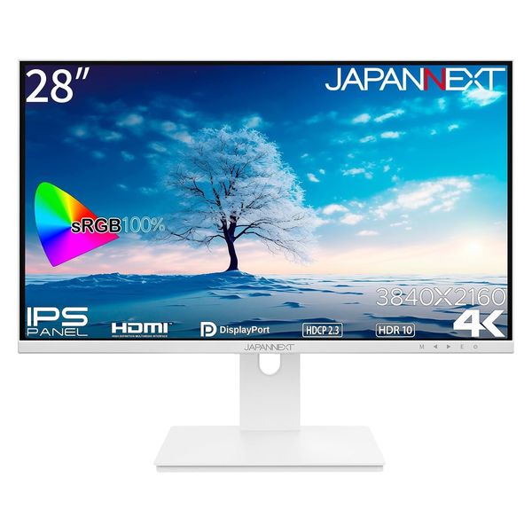 JAPANNEXT 28インチ 4Kモニター JN-IPS28UHDR-W 1台 - アスクル
