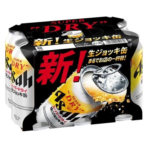 アサヒビール アサヒ スーパーDRY 生ジョッキ缶 340mlx6 x4