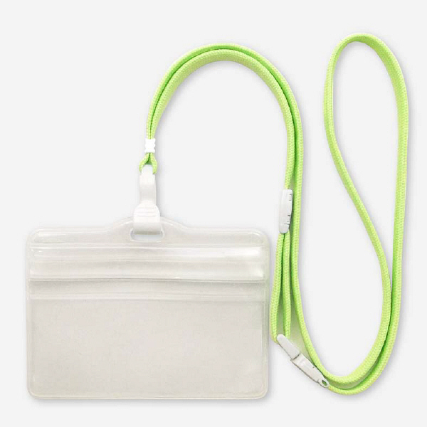 ストラップ付名札 チャック式 パステルグリーン 300組 HEROES