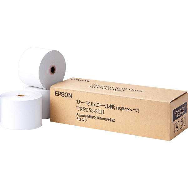 セイコーエプソン 58×80 高保存 サーマルロール 1パック（3巻入