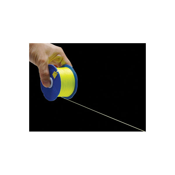 シンワ測定 ポリエステル水糸 リール巻 太 0.8mm 270m 蛍光イエロー