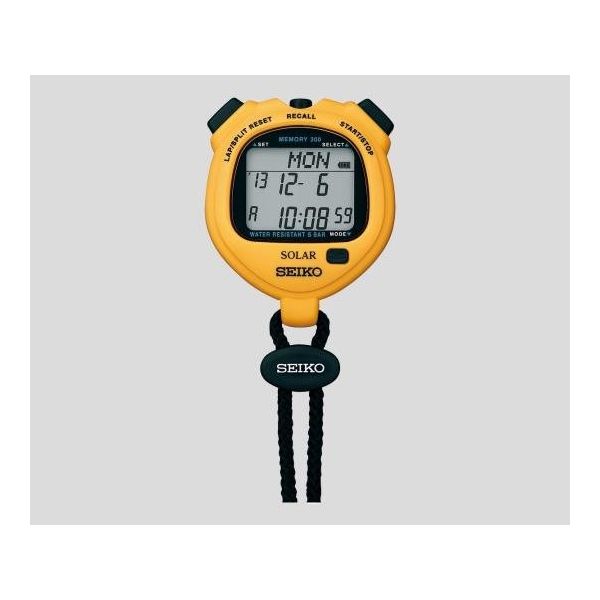 セイコーウオッチ デジタルストップウォッチ(ソーラー充電型) イエロー
