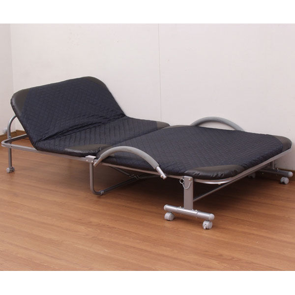 折りたたみベッド シングル リクライニングネイビー BB-1(S) YAMAZEN