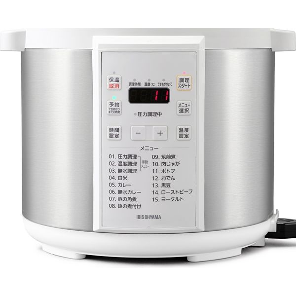 アイリスオーヤマ 電気圧力鍋 6.0L PC-EMA6-W ホワイト 1台（直送品