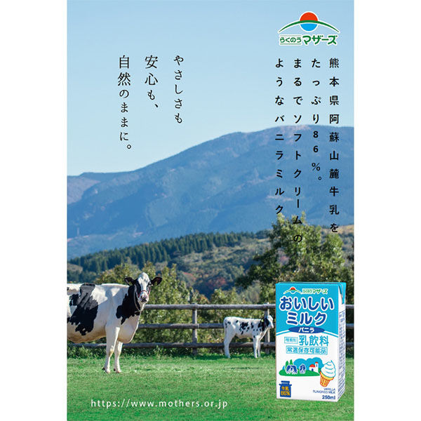 らくのうマザーズ ミルクバニラ 250ml×24本 4908839183160（直送品