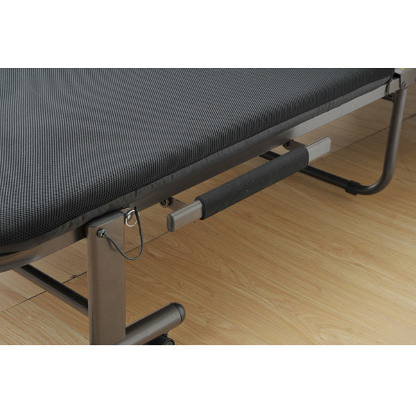 YAMAZEN 折りたたみベッド ブラック/ダークブラウン 1台 （直送品