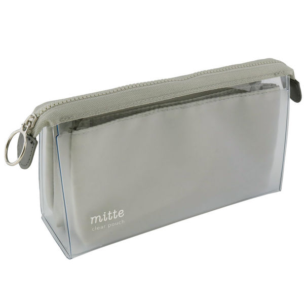 クリアポーチ mitte（ミッテ） マチタイプ ライトグレー S2312697 サン