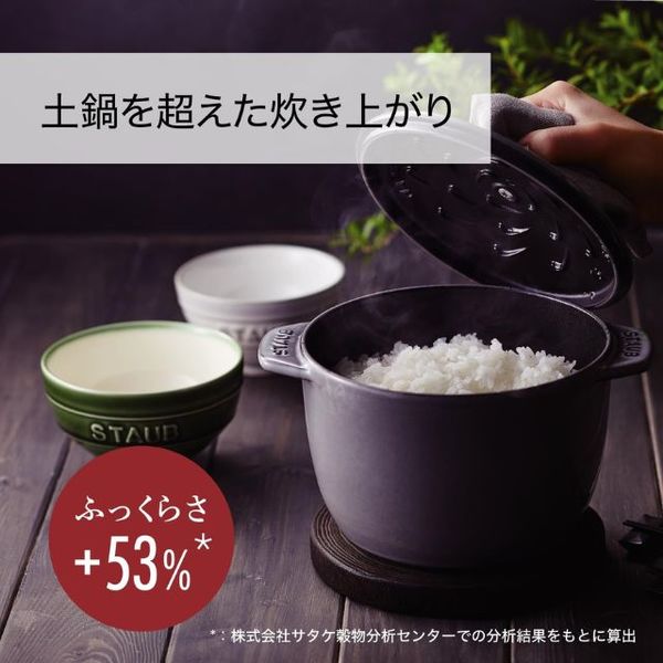 ストウブ Staub ラ ココット de GOHAN S グレー 12cm ご飯鍋 炊飯 1合