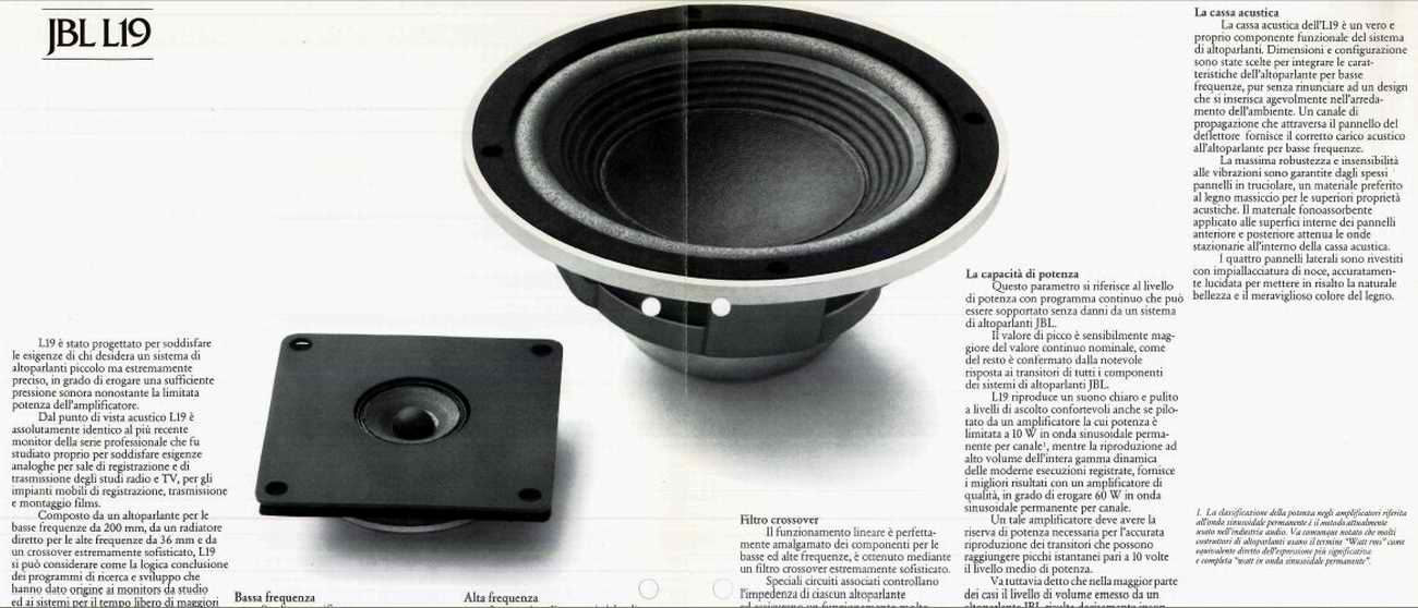 JBL L19 - オーディオ構造 |オンラインHi-Fi販売：アンプ、スピーカー