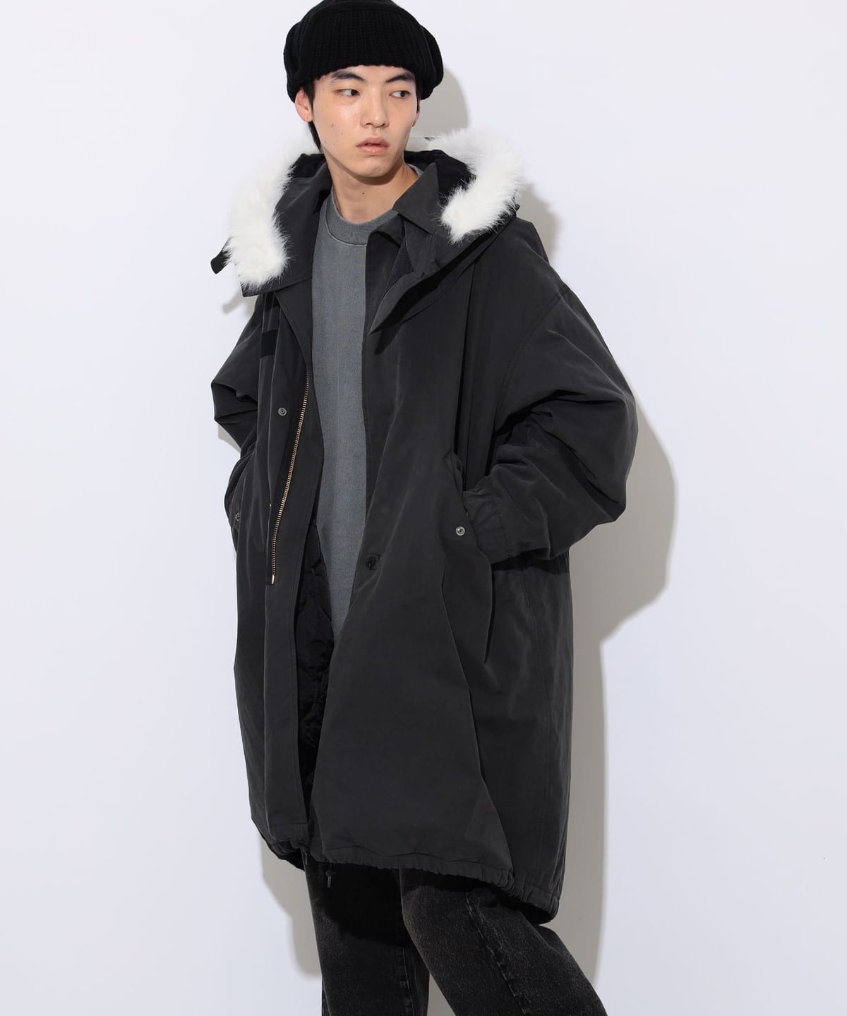 BEAMS HEART（ビームス ハート）フード付き モッズコート（コート