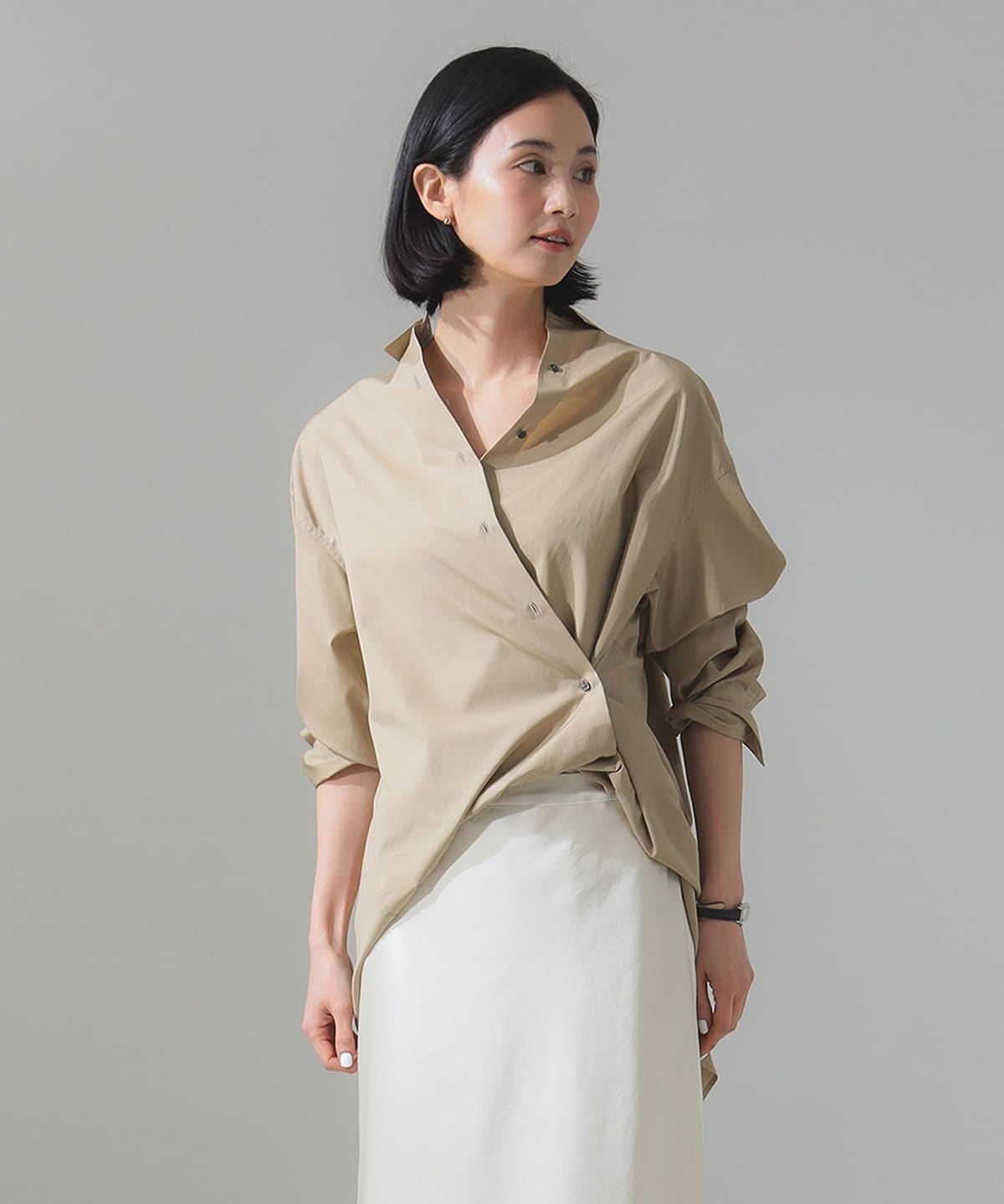 Demi-Luxe BEAMS（デミルクス ビームス）2WAY オーバーシャツ（シャツ