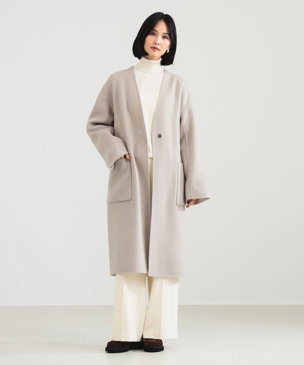 Demi-Luxe BEAMS（デミルクス ビームス）リバー Vネック ロングコート