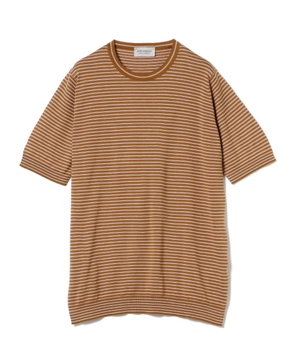 BEAMS F（ビームスF）【別注】JOHN SMEDLEY / コットン ボーダー