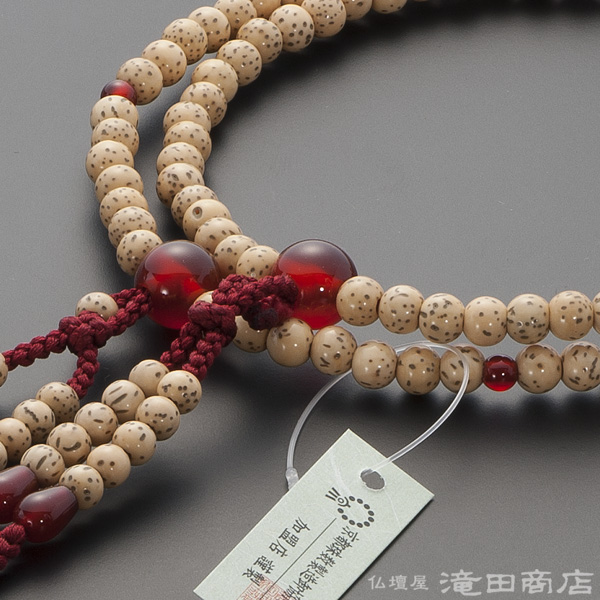星月菩提樹・山珊瑚/二連数珠型 チベタン ネックレス 奉仕価格出品