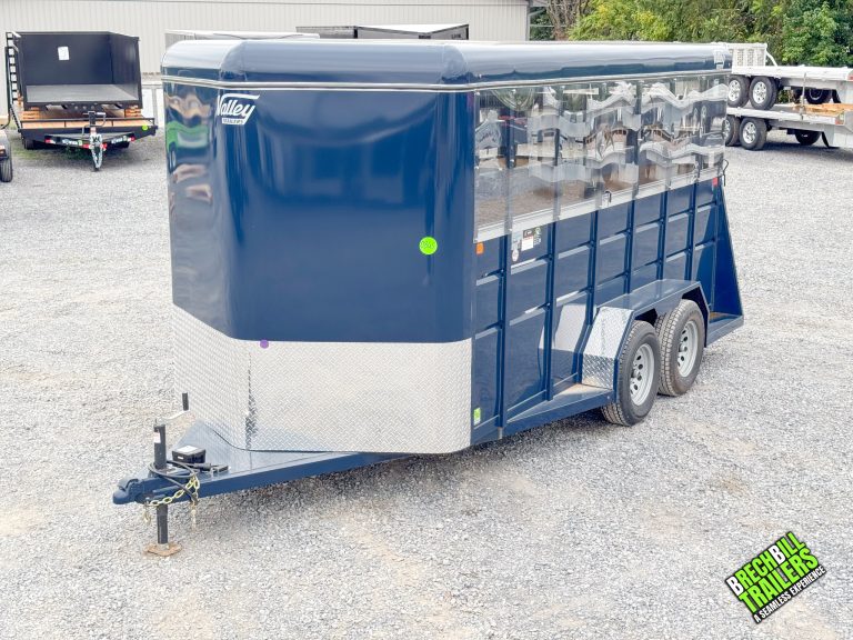 New Valley 26816 Livestock Trailer, 7K GVWR, Charcoal, 16ft