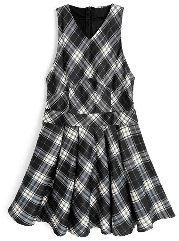 チェック柄ノースリーブミニワンピース[ac2546] | レディース