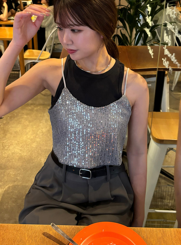 スパンコールキャミビスチェ[ask40] | レディースファッション通販の