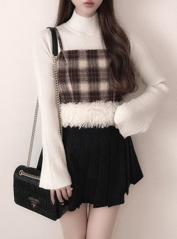 チェック柄ファービスチェ[gn366] | レディースファッション通販の