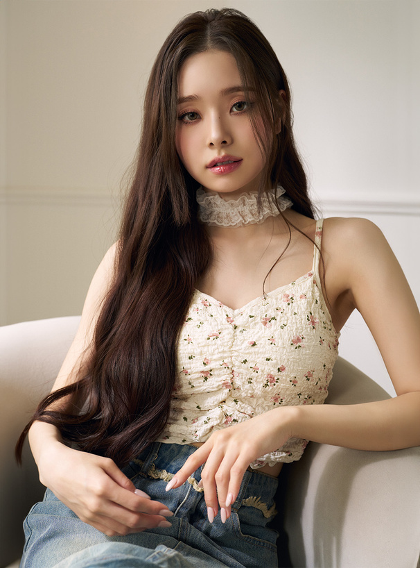 フリージア カップ付き花柄ギャザーキャミソール[dk1122] | レディース