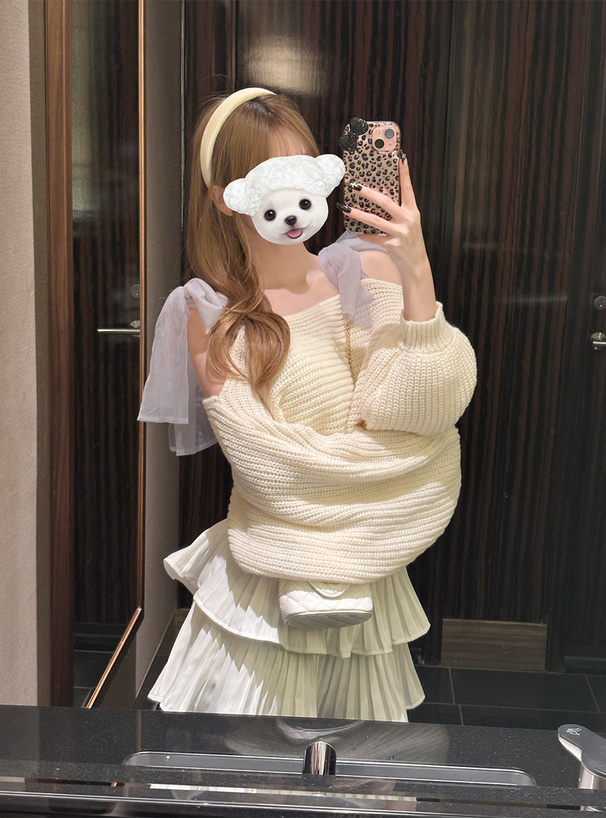 マルチWayリボンドルマンスリーブニットトップス[dr739] | レディース