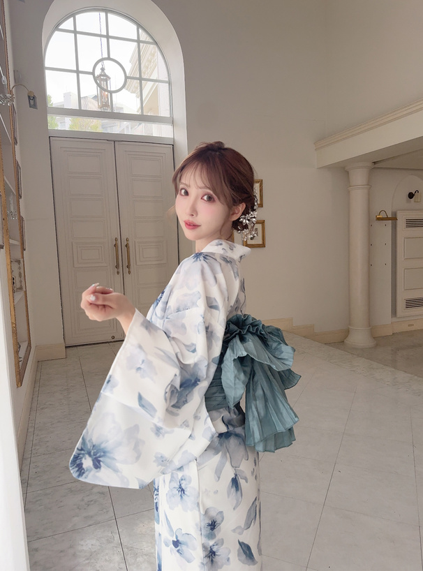 3点セット2Way水彩花柄浴衣セット[fy027] | レディースファッション