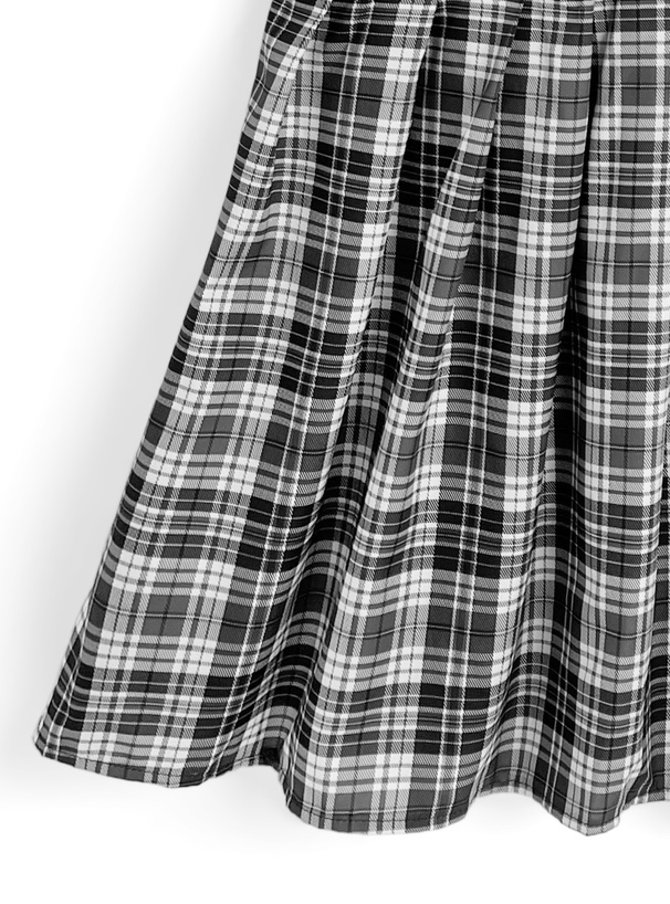 チェック柄キャミソールジップミニワンピース[ks125] | レディース