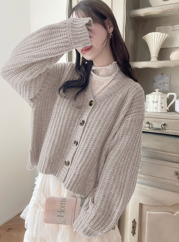 Vネックニットカーディガン[k9261d] | レディースファッション通販の