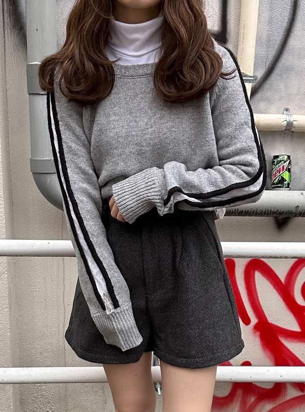 レースライントラックニットトップス[lt56] | レディースファッション