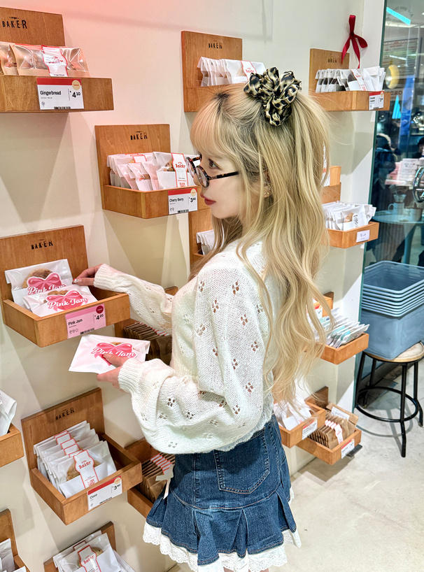 透かし編みペプラムニットカーディガン[mh73] | レディース