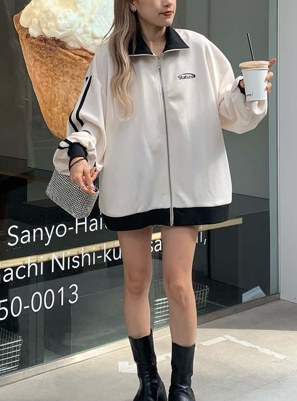 配色サイドラインジャージジャケット[nk35] | レディースファッション