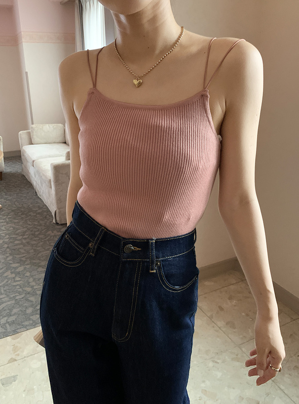 ダブルストラップニットキャミソール[rut534] | レディース