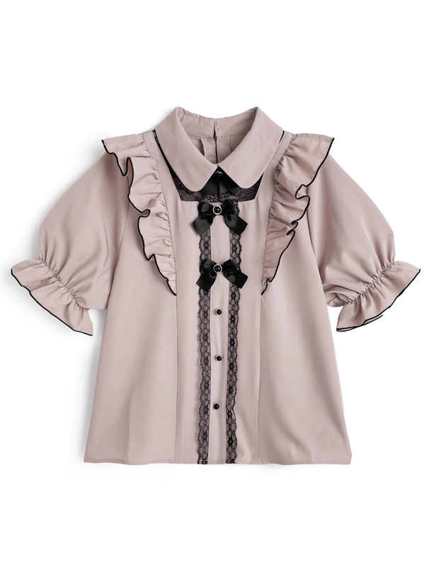 レースメロウフリルリボンブラウス[za013] | レディースファッション