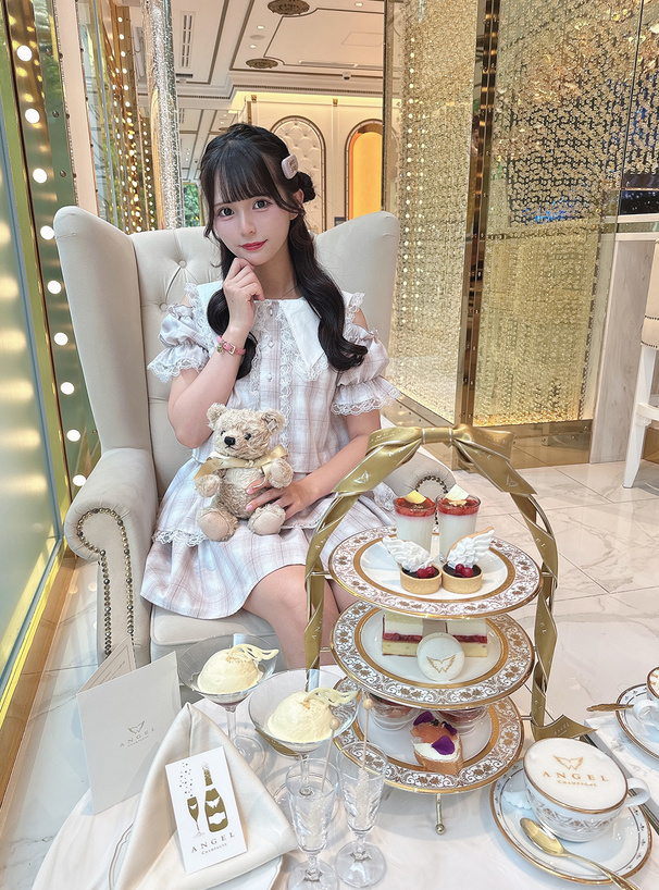 セーラーブラウス×ティアードスカートチェックセットアップ[za002